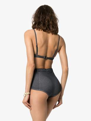 Solid & Striped Denim Eva top and Jean bottoms bikini
