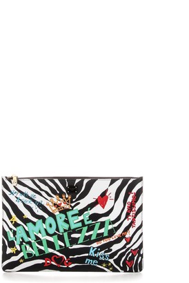 zebra print clutch bag uk