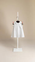Thumbnail for your product : Burberry Check Ruffle Cotton Dress