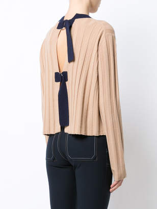 Derek Lam 10 Crosby Bicolored Pullover With D-Ring Back Detail