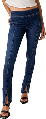 Skinny Flare Jeans in Bellhaven Wash: Slit-Hem Edition