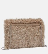 Thumbnail for your product : Brunello Cucinelli Shearling wallet on chain