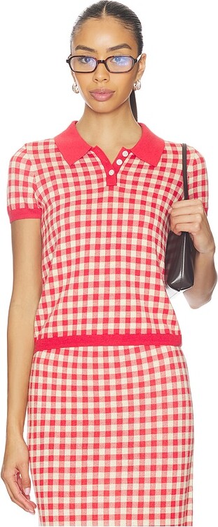 Guest In Residence Gingham Shrunken Polo