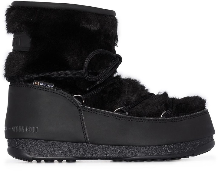 Moon Boot ProTECHt Monaco low faux-fur snow boots - ShopStyle