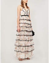 Thumbnail for your product : NEEDLE AND THREAD Garland Marie V-neck tulle gown