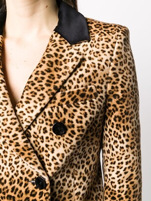 Redemption Double Breasted Leopard-Print Coat