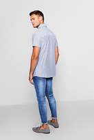 Thumbnail for your product : boohoo Washed Stripe Short Sleeve Shirt