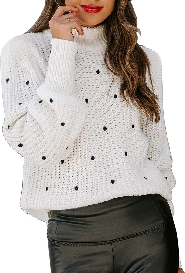 Black And White Polka Dot Sweater | Shop the world's largest 