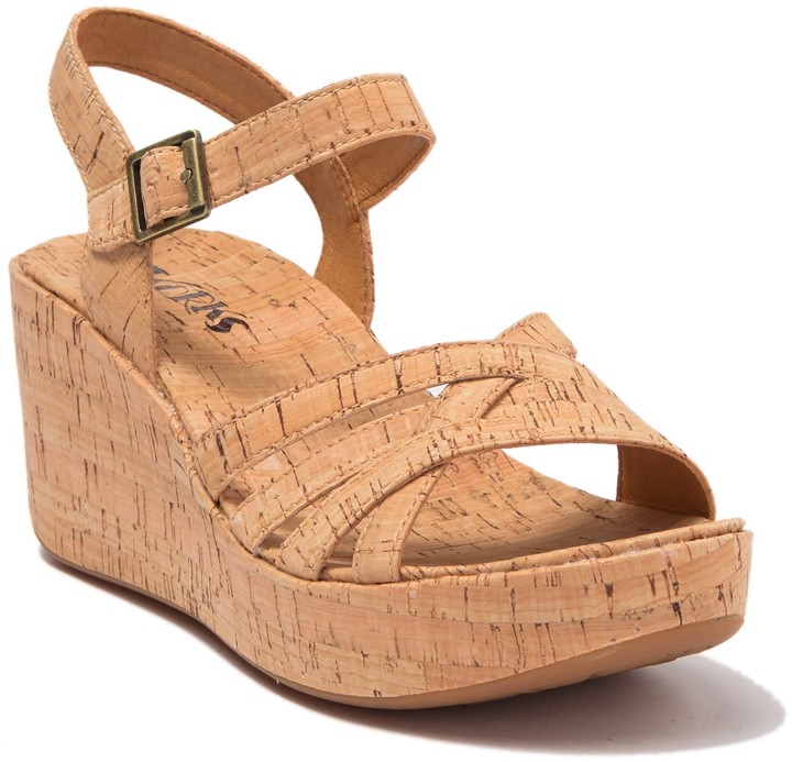 korks teal platform sandal