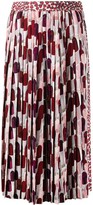 Thumbnail for your product : Prada Heart Print Pleated Skirt