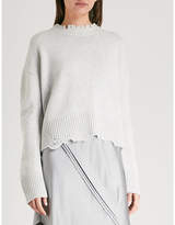 Helmut Lang Distressed wool and cashmere-blend jumper