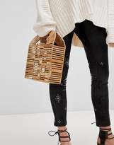 Thumbnail for your product : Free People Embellised Faux Leather Leggings
