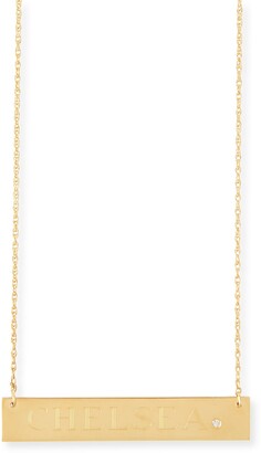 Jennifer Zeuner Jewelry Harley Personalized Diamond Bar Necklace