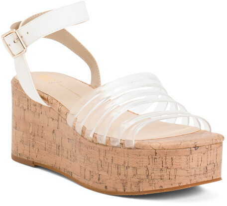 platform sandals clear straps