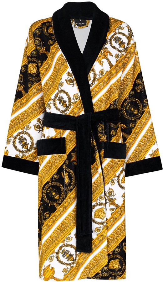 Versace I Heart Baroque bathrobe - ShopStyle Robes