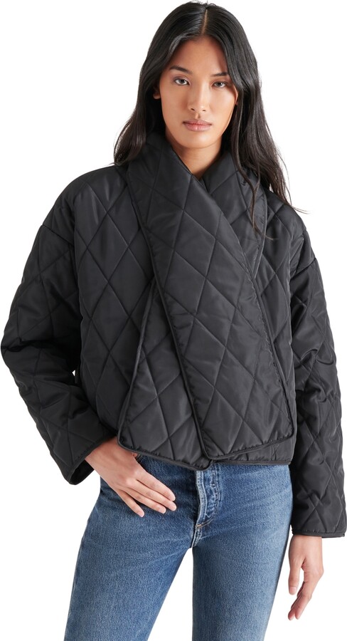 Steve Madden Women's Diarine Scarf Quilted Jacket