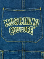 Thumbnail for your product : MOSCHINO BAMBINO Logo Embroidered Denim Dungarees