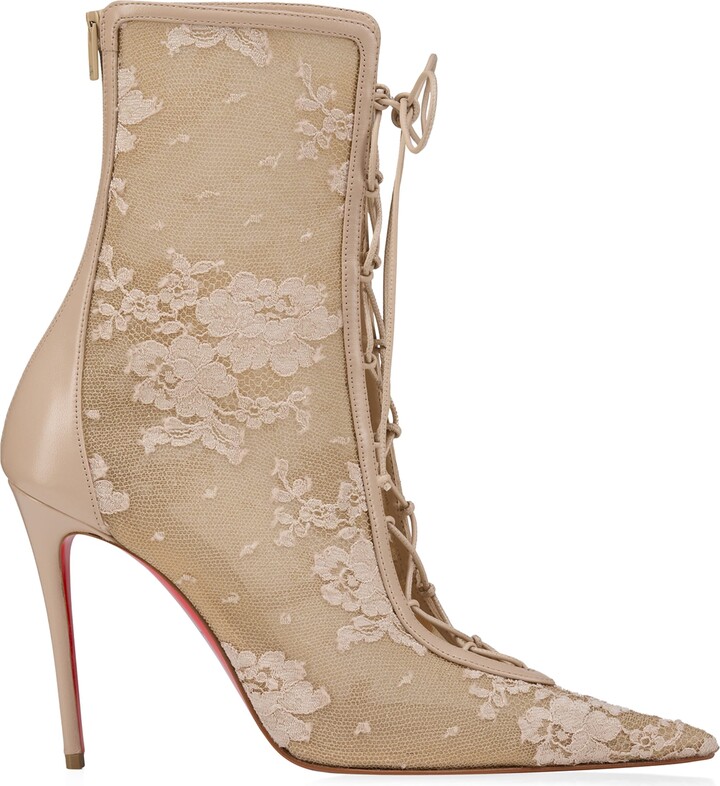 Christian Louboutin Km Lace Booties 100