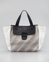 Thumbnail for your product : Marc Jacobs Snakeskin-Paneled Tote Bag