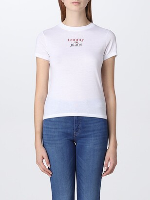 Tommy Hilfiger Women's White T-shirts | ShopStyle