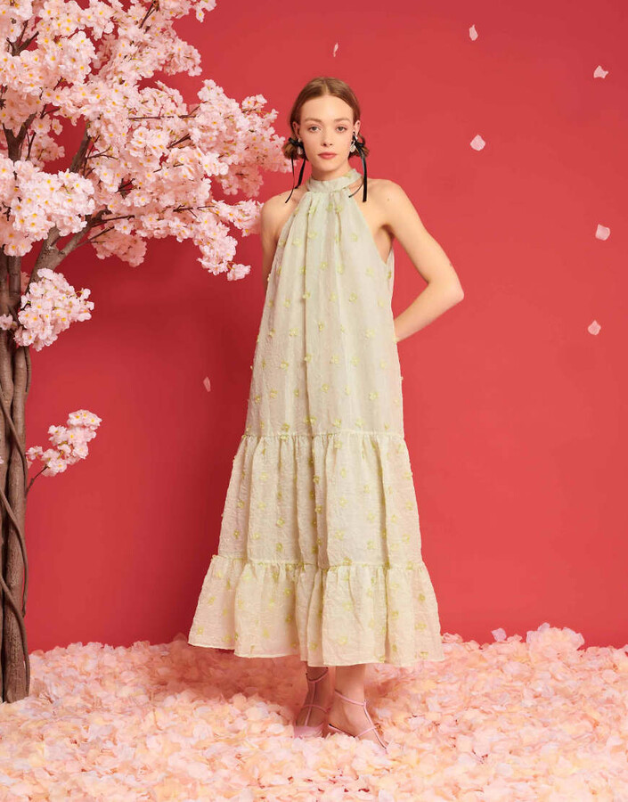 Sister Jane Doodle Bloom Embroidered Cotton Maxi Dress