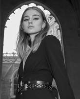 Thumbnail for your product : The Kooples Short buttoned black dress in crepe