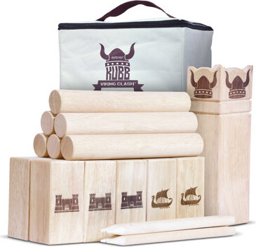 GoSports Kubb Viking Clash Toss Game Set - Backyard Lawn Game Set