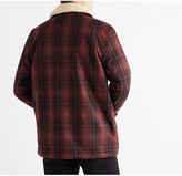 Thumbnail for your product : Nudie Jeans Mangan Faux Shearling-Trimmed Checked Wool-Blend Twill Jacket - Men - Red