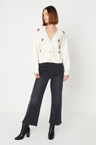 Thumbnail for your product : Oasis Womens Floral Embroidered And Bobble Girlfriend Cardigan