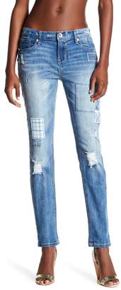 Seven7 Patched Girlfriend Jeans