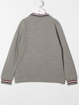 Thumbnail for your product : Moncler Enfant Logo-Patch Long Sleeved Polo Shirt