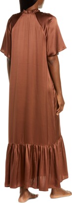 Nordstrom Romantic Tiered Washable Silk Nightgown