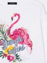 Thumbnail for your product : MonnaLisa sequinned flamingo blouse