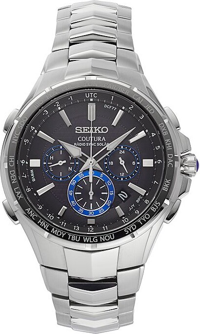 Men's Coutura Stainless Steel Solar Chronograph Watch - SSG009