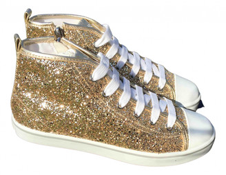 Prada Gold Leather Trainers - ShopStyle Sneakers & Athletic Shoes