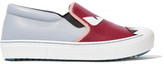 Thumbnail for your product : Fendi Bag Bug Leather Slip-on Sneakers - Light blue