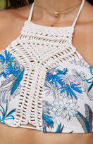 Thumbnail for your product : Kirra Crochet Inset High Neck Bikini Top