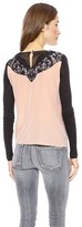 Thumbnail for your product : Diane von Furstenberg Long Sleeve Top with Lace