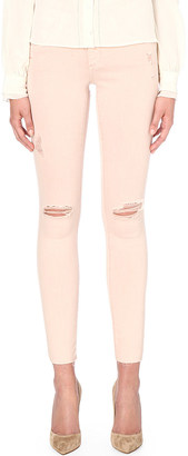 AG Jeans The Legging Ankle distressed super-skinny mid-rise jeans