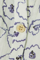 Thumbnail for your product : Apiece Apart Rosa Floral-print Organic Cotton Blouse - Off-white