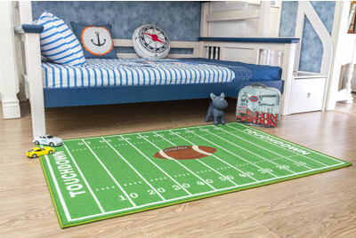 Zoomie Kids Furnish My Place Nicole 705 Solid Football All Star Football Ground | Play Area Rug for Kids | Football Field Ground Rectangle | Anti Skid Rubber Back