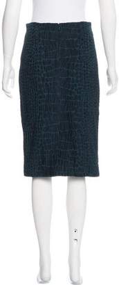 Saint Laurent Textured Knee-Length Skirt
