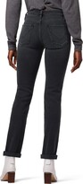 Thumbnail for your product : Hudson Nico Mid-Rise Straight Ankle w/ Roll in Black Ash Destruct (Black Ash Destruct) Women's Jeans