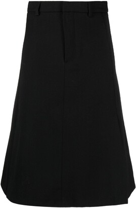 AMI Paris high-waisted A-line skirt