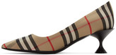 Thumbnail for your product : Burberry Beige Check Lillyton Heels