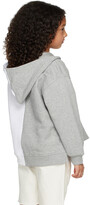 Thumbnail for your product : MM6 MAISON MARGIELA Kids Gray & White Contrast Logo Hoodie