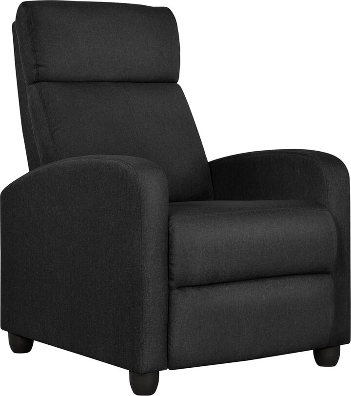 Global Pronex Fabric Push Back Theater Recliner Chair with Footrest