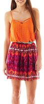 Thumbnail for your product : City Triangles City Triangle Sleeveless Belted Lace Print Dress