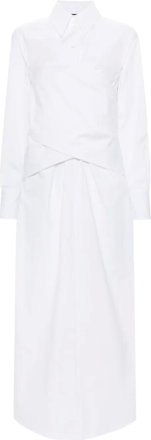 Fabiana Filippi Crossover-Detail Poplin Shirtdress