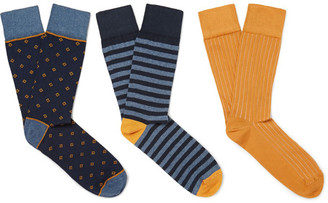 Corgi Three-pack Cotton-blend Socks